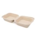 Degradable Disposable Lunch Bento Box Cardboard Lunch Box Microwave Paper Plate Dish Restaurant Serving Supplies Customized Size