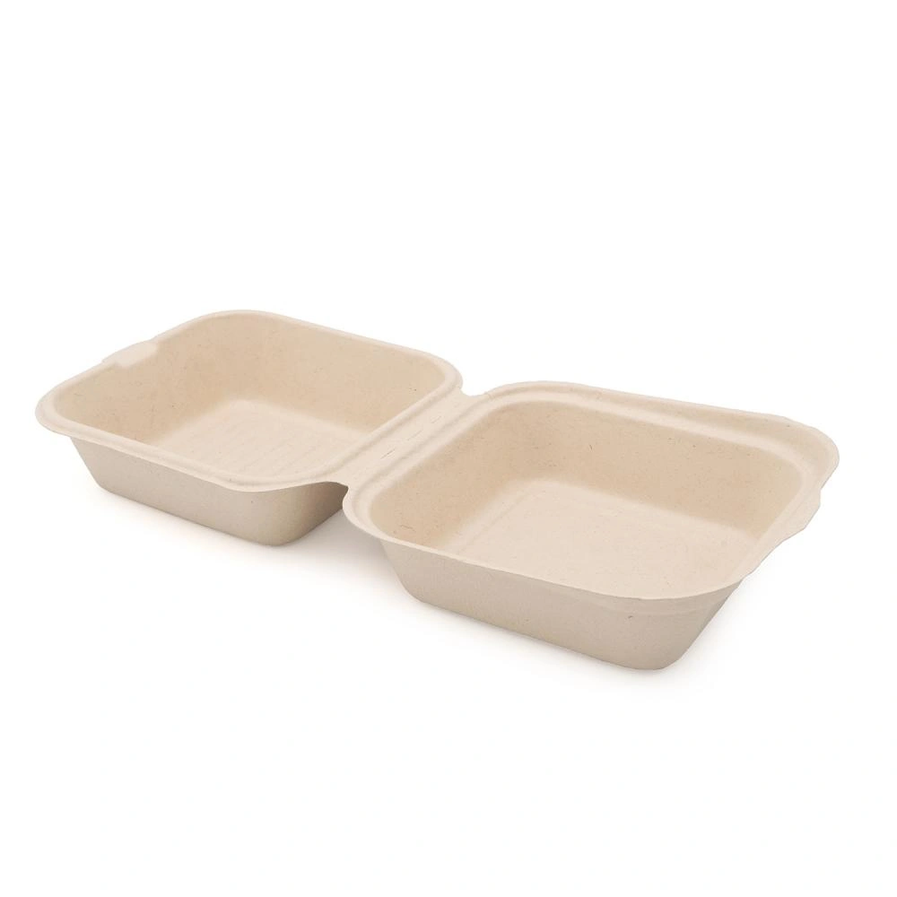 Biodegradable Food Container Degradable Disposable Lunch Bento Box  Cardboard Lunch Box Microwave Paper Plate Dish Restaurant Serving Supplies  Customized Size Manufactory China Manufacturer & Factory