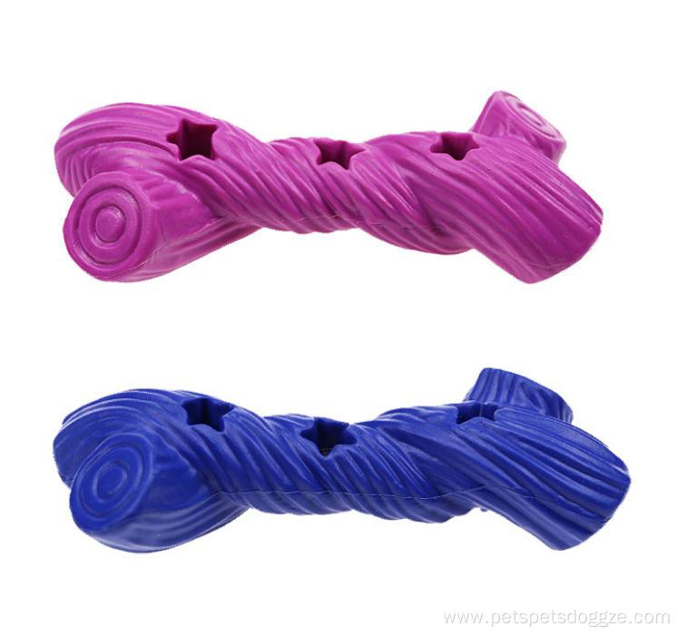 Rubber bone leaking food molar dog toy