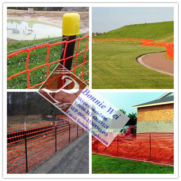 Orange safety rigid plastic mesh