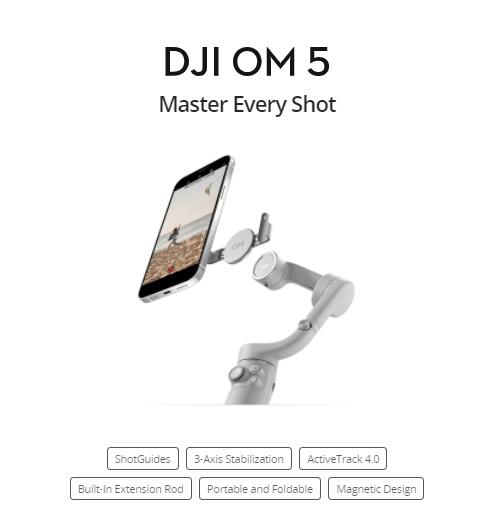 Fast delivery stock DJI OM5 DJI Osmo Mobile 5 Smartphone Gimbal Stabilizer with extension rod and fill light and CloneMe Pano