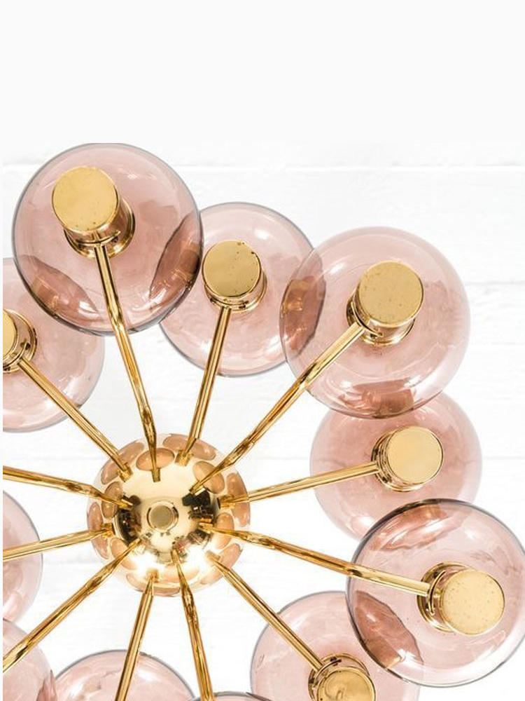 Pink Glass Vintage ChandelierofGlass Vintage Chandelier