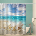 Zeester Conch waterdicht douchegordijn Blue Sea Beach badkamer Decor