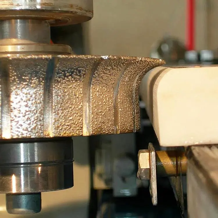 Vacuum Brazed Diamond Grinding Tool Bullnose Profiling Wheel for Granite