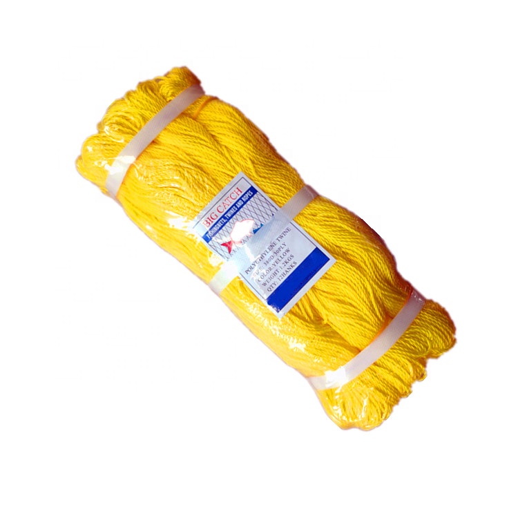 2mm fishing ropes 380D pe twine for fishing net , white pp danline rope , yellow pp baler twine 1kg for africa