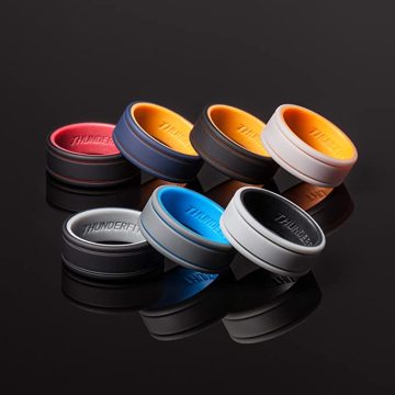 Custom Double Color Silicone Wedding Rings 2 Layer