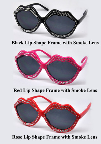 Cheap Lip Shape Plastic Sunglasses on Sale for Promotion