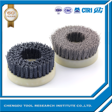 hard abrasive nylon filament brushes for de-burring and surface finish