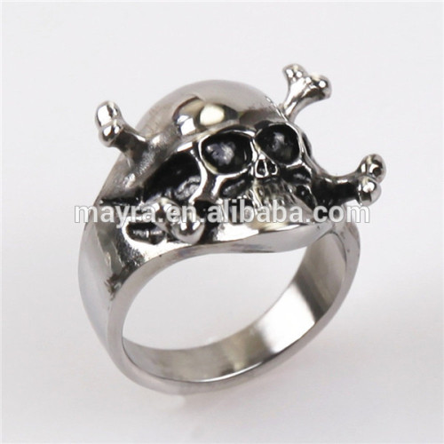 trendy cross bone and skull wholesale cheap ring