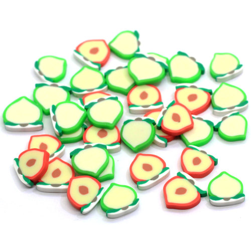 500 g di argilla polimerica morbida fetta di pesca spruzza per materiale di riempimento di melma particelle di decorazione per torta nail art frutta artigianale 6 mm 12 mm