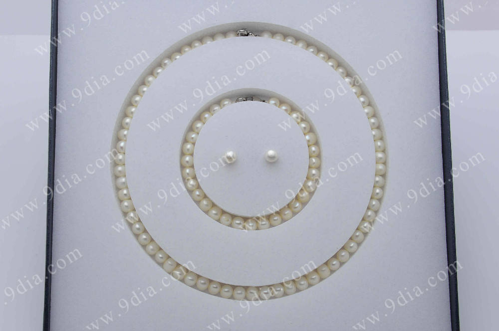 Hot Selling Good Quality Lågpris Fresh Water Pearl Pearl Smycken Sets