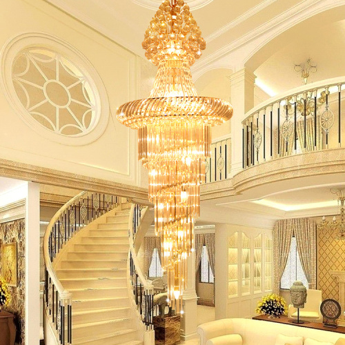 Bespoke hotel lobby crystal chandelier lamp