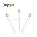 3 mm de diodes à LED blanches claires plates transparentes