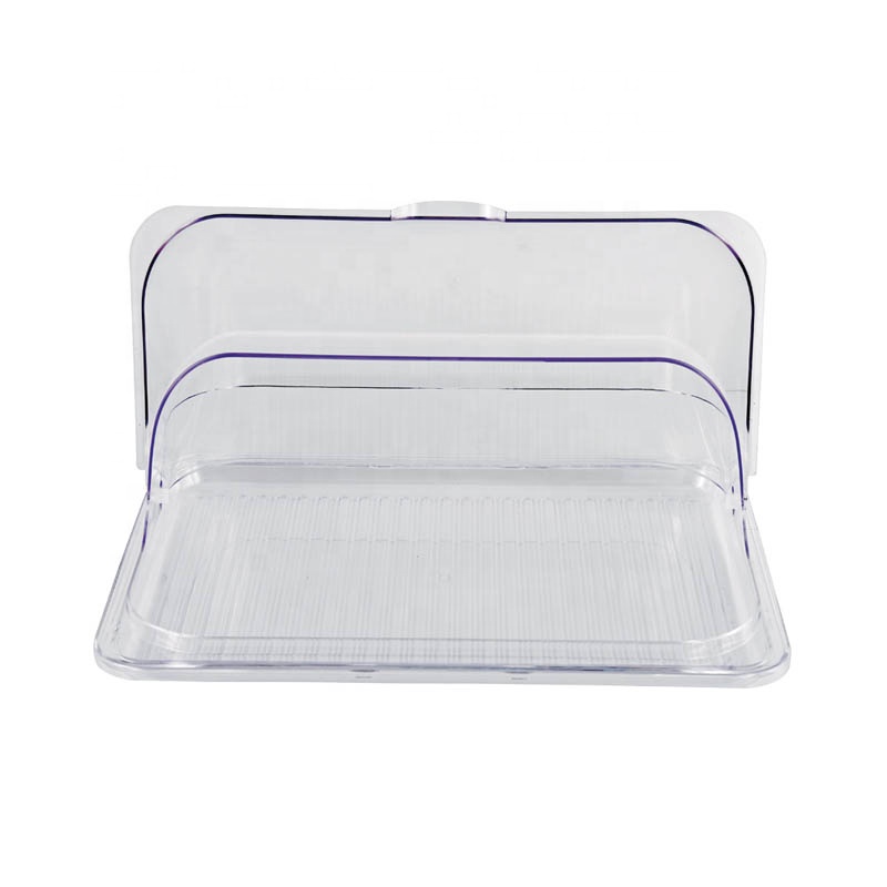 Deep Black Tray 45x35cm Polycarbonate Clear Tray 14x18 Inch Plastic Rectangular White Tray