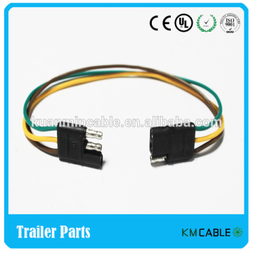 4-Contact Trailer Flat Molded Connector With Cable