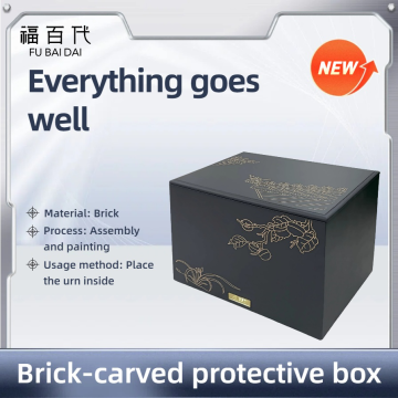 Handcrafted Ashes Casket with Symbolic Carving Details