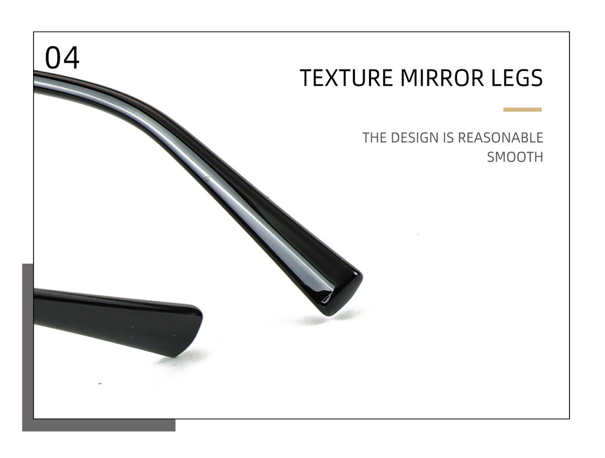 Wholesale TAC Lenses Geometric Half-Rim Metal Sunglasses ME2168-TEXTURE MIRROR LEGS Wholesale TAC Lenses Geometric Half-Rim Metal Sunglasses ME2168-TEXTURE MIRROR LEGS