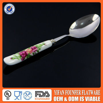 19 cm hot- sale porcelain dinner spoon ,porcelain tasting spoons