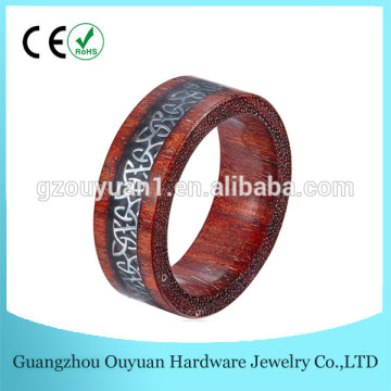 New retro 8mm wood ring/ secret wood ring/wood jewelry factory direct wholesale