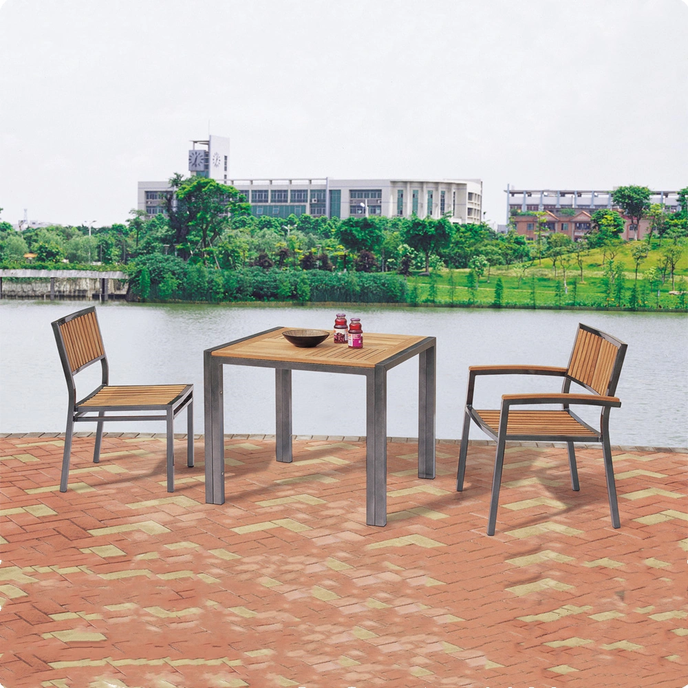 China Wholesale Price Comfortable Aluminum Stacking Plastic Poly Natural Wood Taburete Restaurant Chair