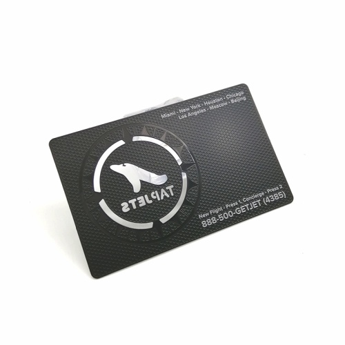 Custom Stainless Laser Metal Blank Black Business Card