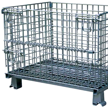 Warehouse Stackable Steel Wire Mesh Pallet Cages