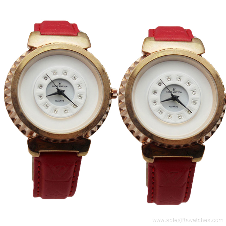 Top Selling Couples Leather Wrist Quartz Watch