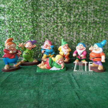 Factory fiberglass resin seven dwarfs garden statue for sale