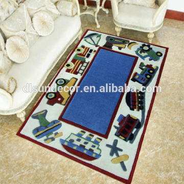 Non-taxic soft polyester kids area rugs