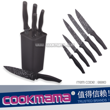 5pcs power coating Knife set ,non-stick,power coating,ceramic coating