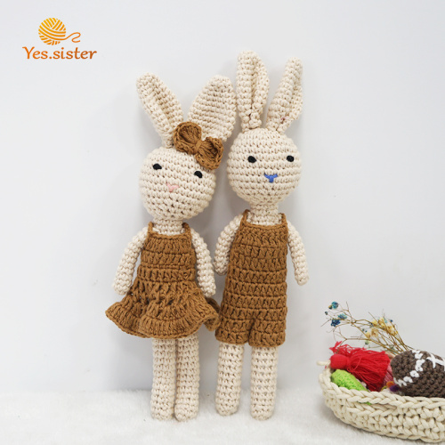 Super Soft Crochet Cotton Baby Bunny Toy Doll