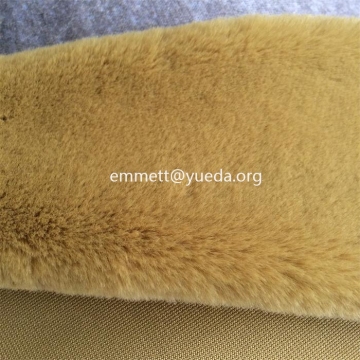YELLOW COLOUR Imitation rabbit fur, 100% polyester faux fur, faux rabbit fur, soft felt feeling faux fur fabric