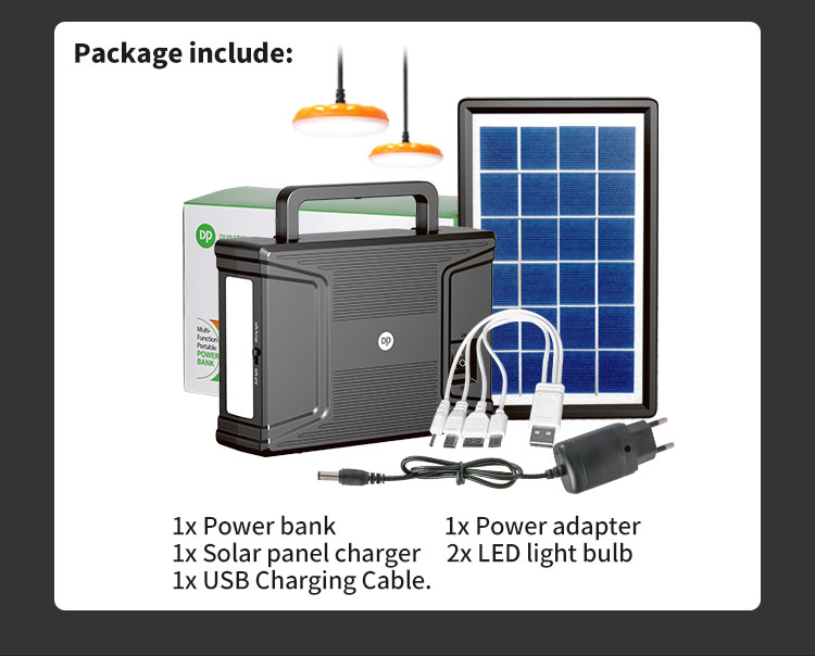 Solar Lighting System with LED Bulb