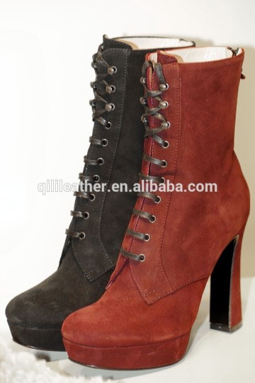 QILI 2015 PU Synthetic leather for red leather boots