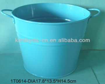 tin paint bucket tin flower bucket