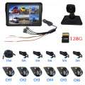 10.1 inch 6 channel voertuigmonitor System Ondersteuning 2.5d touch/h.265 Compressiestandaardfunctie