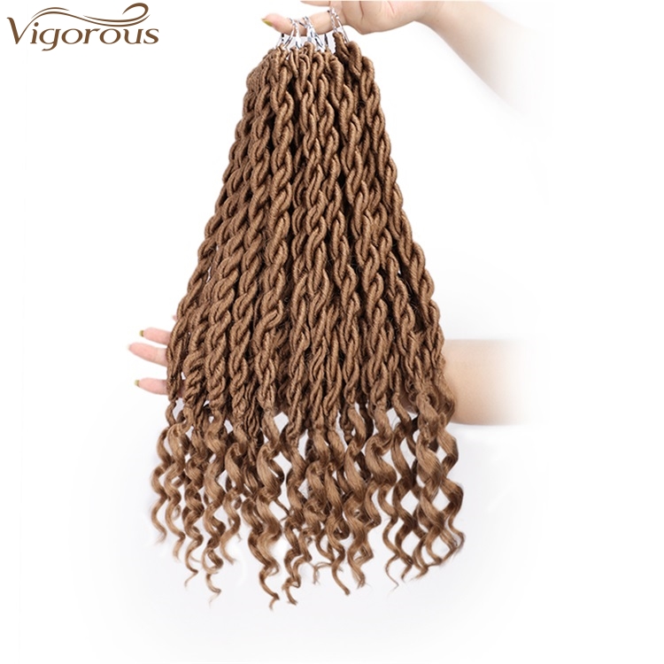 Vigorous High Temperature 14 Inch Crochet Hair Box Braids Curly Ends Ombre Synthetic Hair Extension For Black Women