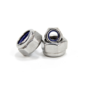 Industrial hexagonal self-locking nuts