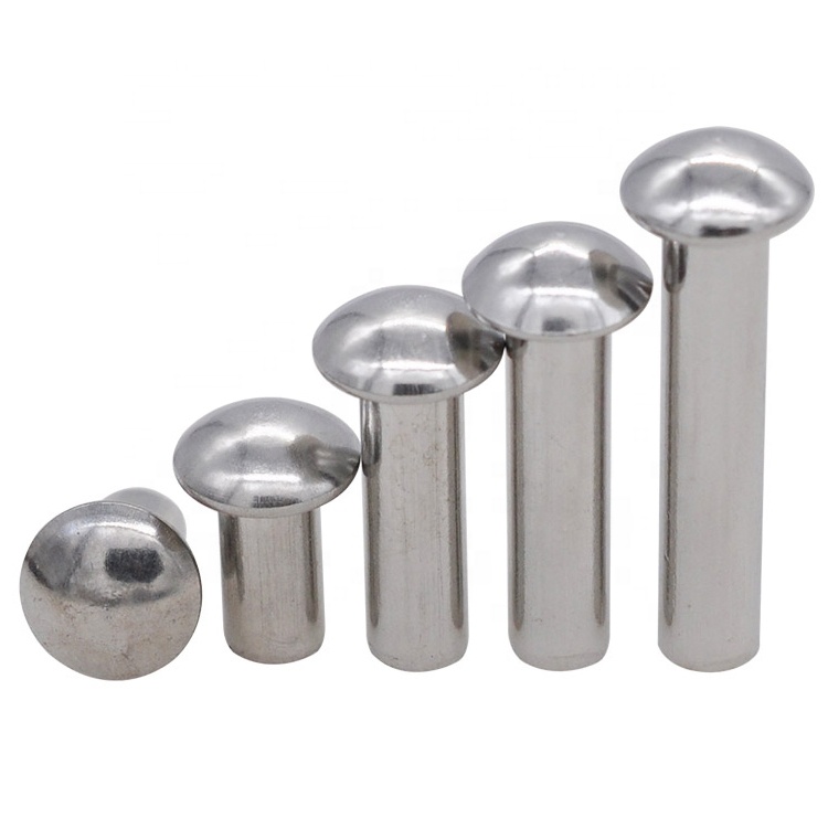 মেট্রিক বৃত্তাকার মাথা কঠিন rivets 1mm - 8mm