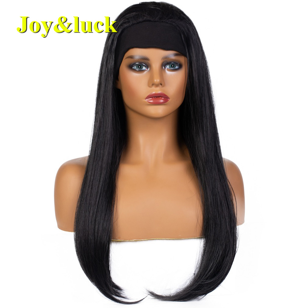 Head Band Wholesale Scarf Wig Wavy Ladies Hair Long Natural Body Waves Headband Wigs for Black Women Synthetic Hair Wigs