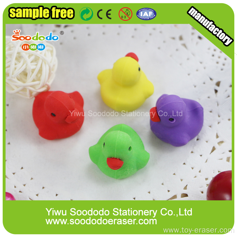 fancy cute little duck eraser use for promotional gift