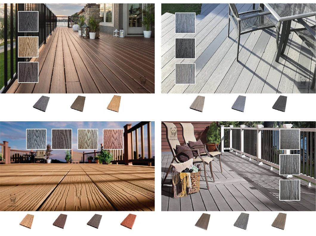 Recycled Embossing Stable Capped Outdoor WPC Board Composite Decking