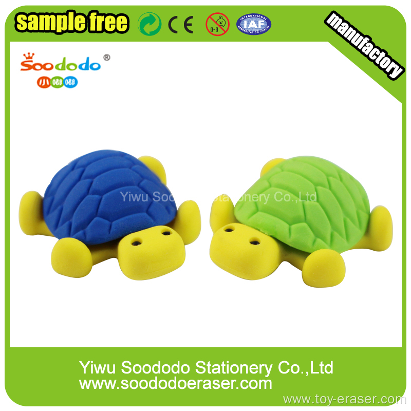 Small Blue Tortoise Shaped Eraser ,puzzle school stationery