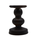 黒の木製テーブル奉納キャンドルホルダー