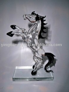 Sculpture crystal horse