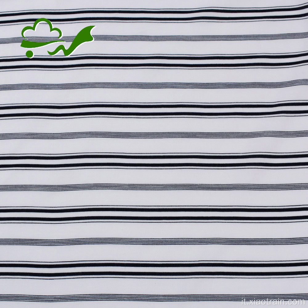 strisce all&#39;ingrosso tessuto stampato a rayon 100% personalizzato per vestito