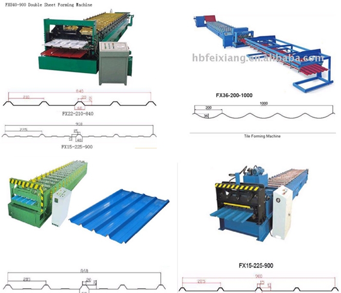 Insulate composite roof wall panel, Metal tile wall&roof deduction trough roll forming machine