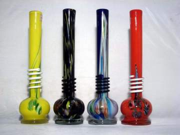 chaap glass smoking long pipe blow