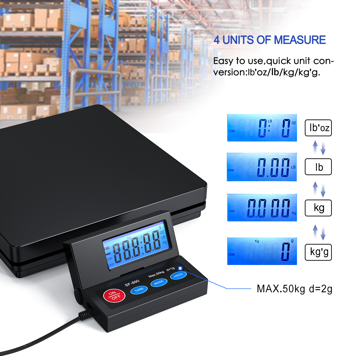 sf890 Electronic parcel scale postal shipping scale 50kg