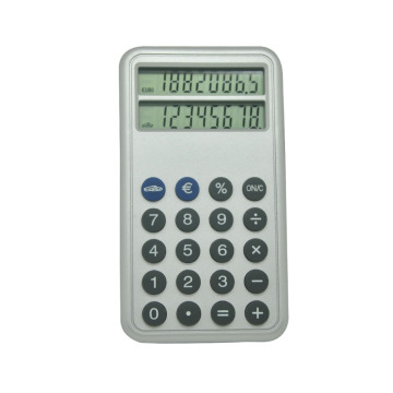 Double Screens Pocket Calculator with Euro Conversion